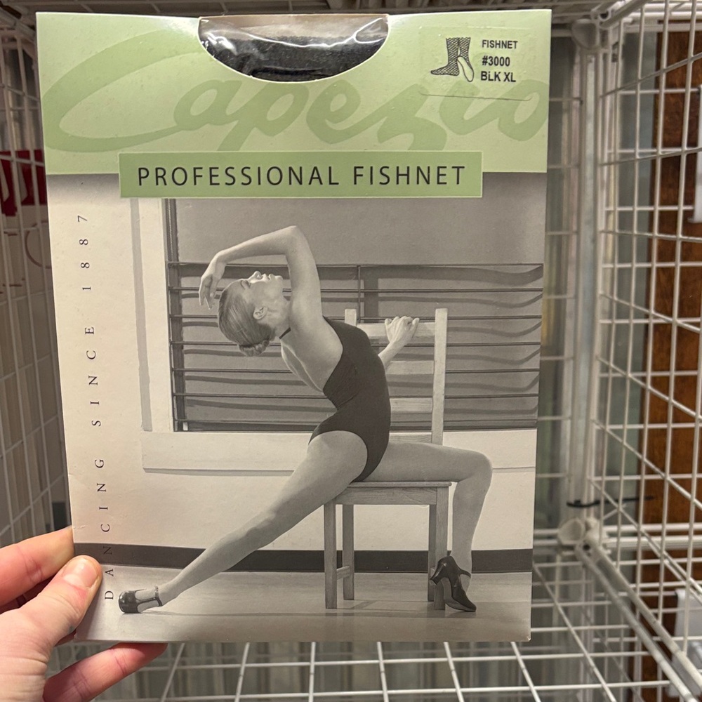 Adult Capezio Black Professional Fishnet Stockings